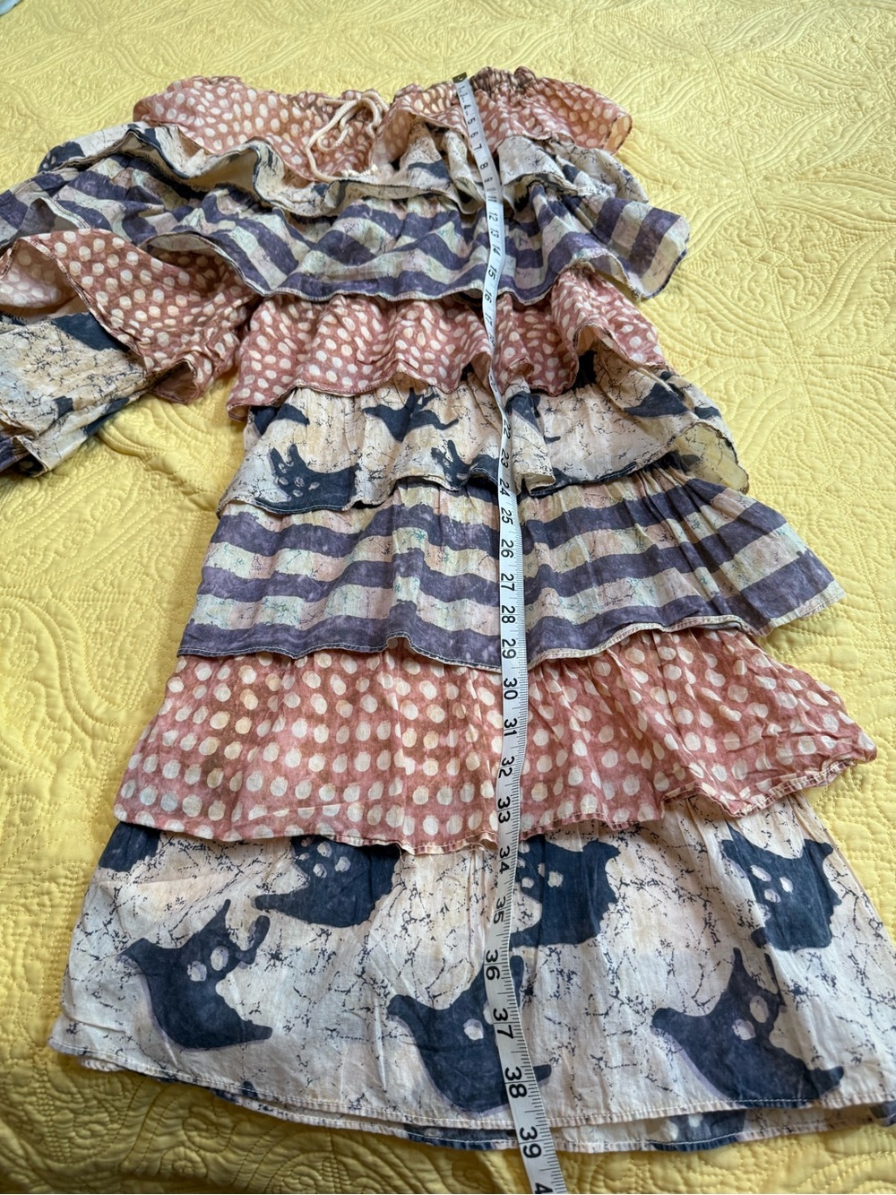 H240 Set A Rare Bird L/XL w15-24 Paper Crane OS w15-22 Cream Linen StarTunic - Picture 7 of 16